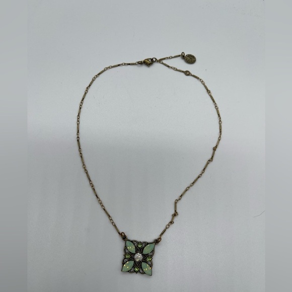 Anne Koplik Designs Crystal Pendant on Gold Tone Chain - Picture 4 of 5